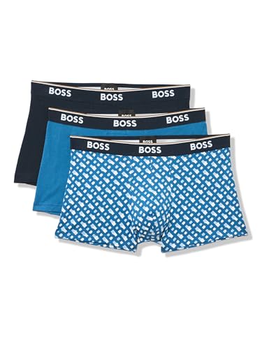 BOSS, 3-Pack Multi Design Bold Logo Trunks, skyway, XL
