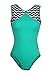 k-Bee Leotards Girl's Chevron/Mint Apex Gymnastics Leotard