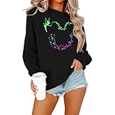 Tewmeu Magical Sweatshirt Women Crewneck Magic Kingdom Shirt Family Holiday Long Sleeve Pullover Tops