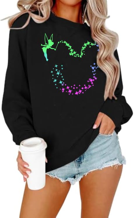 Photo 1 of Magical Sweatshirt Women Crewneck Magic Kingdom Shirt Family Holiday Long Sleeve Pullover Tops Black