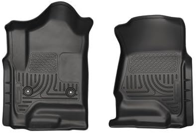 Husky WeatherBeater 2014 Chevrolet Silverado 1500 CREW CAB Front Floor Liners -BLACK-