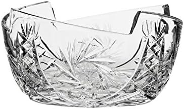 Handmade Russian CUT Crystal 7.5" Salad Bowl, Old-fashioned Serving / Dessert Bowl, Tabletop Centerpiece