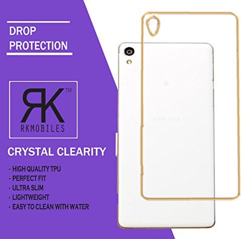 RKMOBILES Sony Xperia XA Ultra Electroplated Edge TPU Thin Flexible Back Case Cover - Golden (For Sony Xperia XA Ultra)