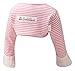 ScratchSleeves | Girls' Stay-On Scratch Mitts | Stripes | Pink and Cream | 21-24m