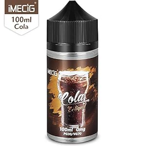 IMECIG® Cola Premium E Liquid Vape Eliquid E Shisha Liquids Set für E Zigaretten/Elektrische Zigarette/E Shisha, Ohne Nikotin(100ML) (MEHRWEG-VERPACKUNG)