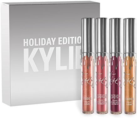 KYLIE COSMETICS FULL-SIZE 4PC HOLIDAY KIT | MATTE LIQUID LIPSTICKS &amp; GLOSS