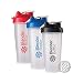 BlenderBottle 3-Pack Water Bottle of 28oz, Blue/Black/Red, 28 ounce primary