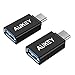 AUKEY USB C to USB 3.0 Adapter (2-Pack) for MacBook Pro, Samsung Galaxy Note 8 S8 S8+, Nexus 6P 5X, Google Pixel, LG G5, HTC 10 and More (Black)