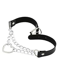 Gargantilla de piel sintética para mujer, sexy, punk, gótica, gótica, con cinturón y arnés