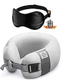 PACK4TRACK Travel Pillow is a Neck Pillow for Airplane Travel - A One Size Plane Pillow with The Best Adjustable Neck Support