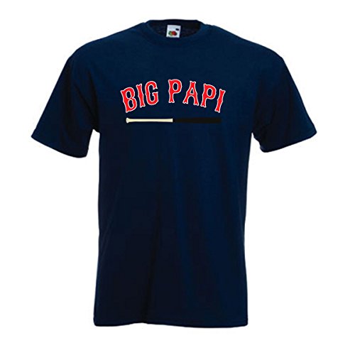 TeeCamp Ortiz Legendary Boston "Big Papi" Baseball Fans. Men's T-Shirt NAVY 4XL
