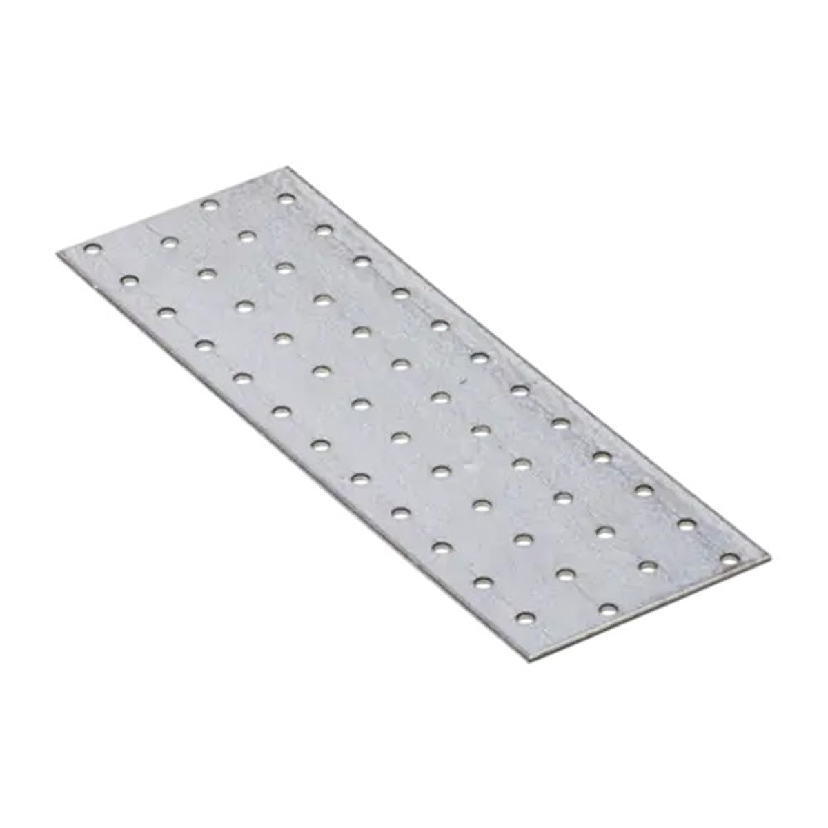80mm x 240mm Galvanised Perforated Flat Plate Connector Joining Plates Metal Brace Brackets for Wood 2mm Thick Steel PP10 (Pack of 10) L03-06ABC