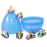 6 Mario Kart Pull Back Cars Cake Toppers 2 inch PVC Toys