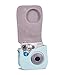 Phetium Protective Case Compatible with Instax Mini 7+ 7s 7c Instant Film Camera, Premium Vegan Leather Bag Cover with Removable Strap(Sky Blue)