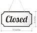 Double-Sided Wooden Open Sign for Business - 12 х 6 Inches Open Closed Sign for Window or Door, Vintage Style Wood Panel, Decorative