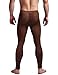 K-Men Men Ice Silk Underwear Low Rise Slim Legging Tight Pant Mesh Long Trousers
