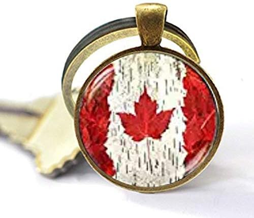 Canada Flag Keychain,Toronto Ottawa Canada Keychain,Canada Maple Leaf Flag Keychain