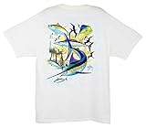 Guy Harvey Unisex-Adult Oil Rig Collage Shirt