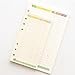 Chris-Wang 45 Sheets Universal Colored A5 Size Hole Punched Refills Inserts Filler Paper Pages for 6-Ring Binder/Journal/Dairy/Day Planner/Notebook (Finance)