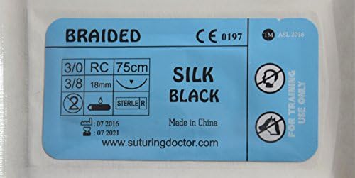 3-0 Silk Braided Training Needles - Pack of 20 (20-Count)