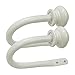Beme International Decopolitan Urn Holdback Pair for 1-Inch Drapery Rod, Antique White