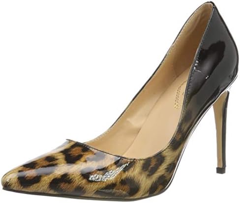 EKS Women's Gradient&Print Pointed Toe Stiletto Patent Leather Dress Pumps