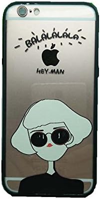 iPhone 6 Plus Case, iPhone 6s Plus Case - Swonda Clear Transparent Designer Hybrid Case Cover with Drop Protection (Sunglasses Girl)