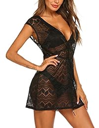 Bañador de gasa con borla de encaje para dama