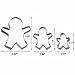 Funny Gingerbread Man Cookie Cutters, Boy and Girl Cookie Cutter Set Molds, 6 Piece