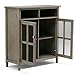SIMPLIHOME Bedford SOLID WOOD Universal TV Media Stand, 53.9 inch Wide, Living Room Entertainment Center, Storage Cabinet with Glass Doors, for Flat Screen TVs up to 60 inches in Dark Tobacco Brown