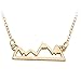 SENFAI Fashion Dainty Gold Silver Mountain Top Charm Necklace Snow Mountain