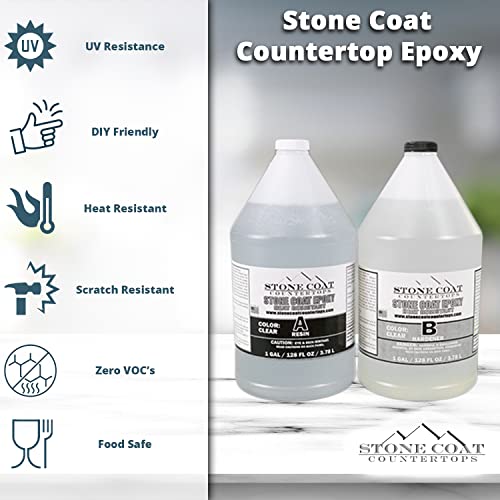 Stone Coat Countertops 1 Gallon Epoxy Resin Kit with Marble Spray Paint