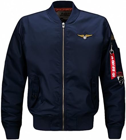 NEW Spring Autumn Air Force Jacket Flight Pilot Bomber Mens Jackets Military Coats Navy Blue 011 6XL
