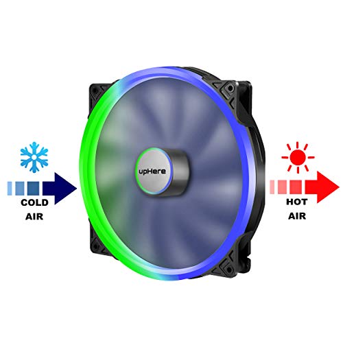 upHere-rainbow-LED-200mm-Computer-Case-Fan-super-Silent-PC-Cooling-Fan-High-Air-Flow-Fan-Case-FanP200CF