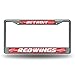 Rico Industries NHL Bling Chrome License Plate Frame with Glitter Accent, Detroit Red Wings