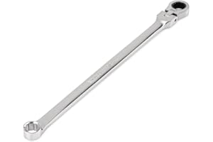 TEKTON 7/16 Inch Long Fixed/Flex Head 12-Point Ratcheting Box End Wrench | WRB35311