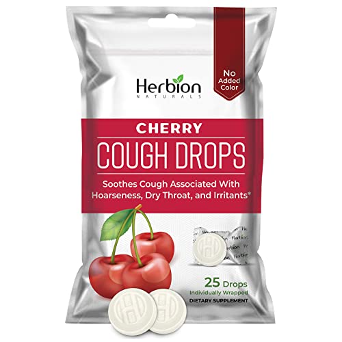 Herbion Naturals Cough Drops with Natural Cherry Flavor, Dietary