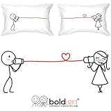 BOLDLOFT Say I Love You Couples Pillowcases- Couples Gifts, Couple Gifts for Him and Her, His and Hers Gifts, Girlfriend Gifts, Wife Gifts, Gifts for Her, Anniversary Gifts, Wedding Gifts