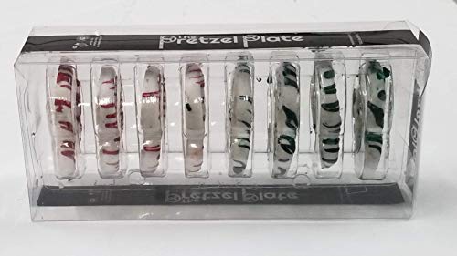 Pretzel Plate Candy Cane Gourmet White Chocolate Covered Pretzels Perfect for Christmas, Holiday, Corporate Gifts.