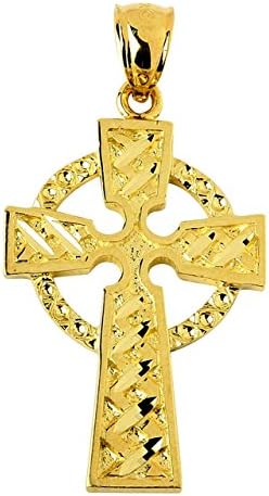 10k Yellow Gold Pendant Celtic Cross