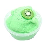 DIGOOD Fluffy Slime Sludge Toy Stress Relief Fruits Cloud Slime Toy Kids Adults Soft Stretchy Non-Sticky, 60ML (Kiwifruit)
