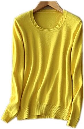 MMYOMI Womens Ladies Round Neck Cashmere Knitwear Long Sleeve Pullover Blouse Jumper Tops Knitted Sweater