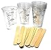 10 8oz Graduated Clear Plastic (PET) Cups and 10 6