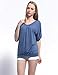 Foooxmart Women Slim Fit Stretchy Off Shoulder Short Long Sleeve Blouse Tops T Shirt,with a Choker Necklace (A05, X-Large)