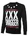 URBANCREWS Mens Hipster Hip Hop Long Sleeve Pullover Crew Neck Sweatshirt