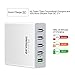 Usb Wall Charger, EKYOUNG 5-Port 40W Desktop Quick 3.0 Charging Station for Multiple Devices iPhone 6/7/6 Plus, Sansung Galaxy S6/S6 Edge Note 5 / 4, iPad Air 2/Mini 3, LG, Nexus and More (White)