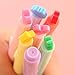 Kawaii Stamp Markers Watercolor Pen for School Supplies, pack of 6