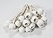 25 piece | White 6 inch Long Ball Bungee Cords by Long Tail Industry
