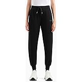 Armani Exchange Womens Drawstring Mesh Pannel Jogger Pants