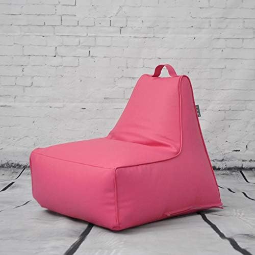 Huahua Furniture Bean Bag, High Back Bean Bag Chair - 50cm x 55cm x 55cm - Water Resistant Garden or Indoor Gamer BeanBag (Color : Pink)